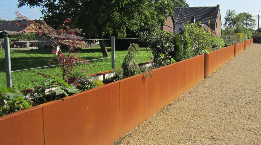 Bacs à plantes en acier corten