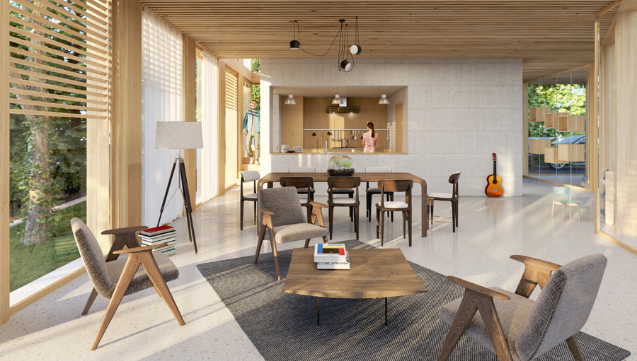 Maison & Jardin magazine aime les volumes de l'architecture de Ludovic Zacchi