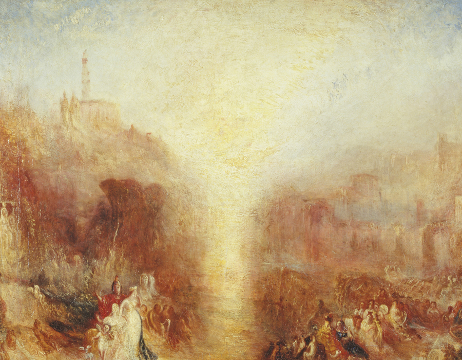 J. M. W. Turner (1775 – 1851), La Visite de la Tombe, exposé en 1850, huile sur toile, 91,4 x 121,9 cm, Tate, accepté par la nation dans le cadre du legs Turner 1856, Photo © Tate