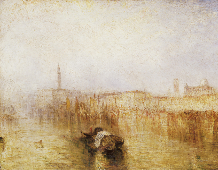 J. M. W. Turner (1775 – 1851), Quai de Venise, palais des Doges, exposé en 1844, huile sur toile, 62,2 x 92,7 cm Tate, accepté par la nation dans le cadre du legs Turner 1856, Photo © Tate