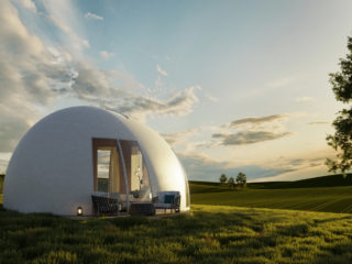 Un gîte nomade de prestige ovoïdal et féminin