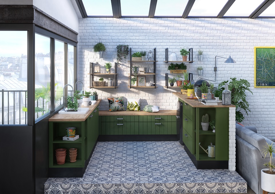 La cuisine en U par cuisine Plus