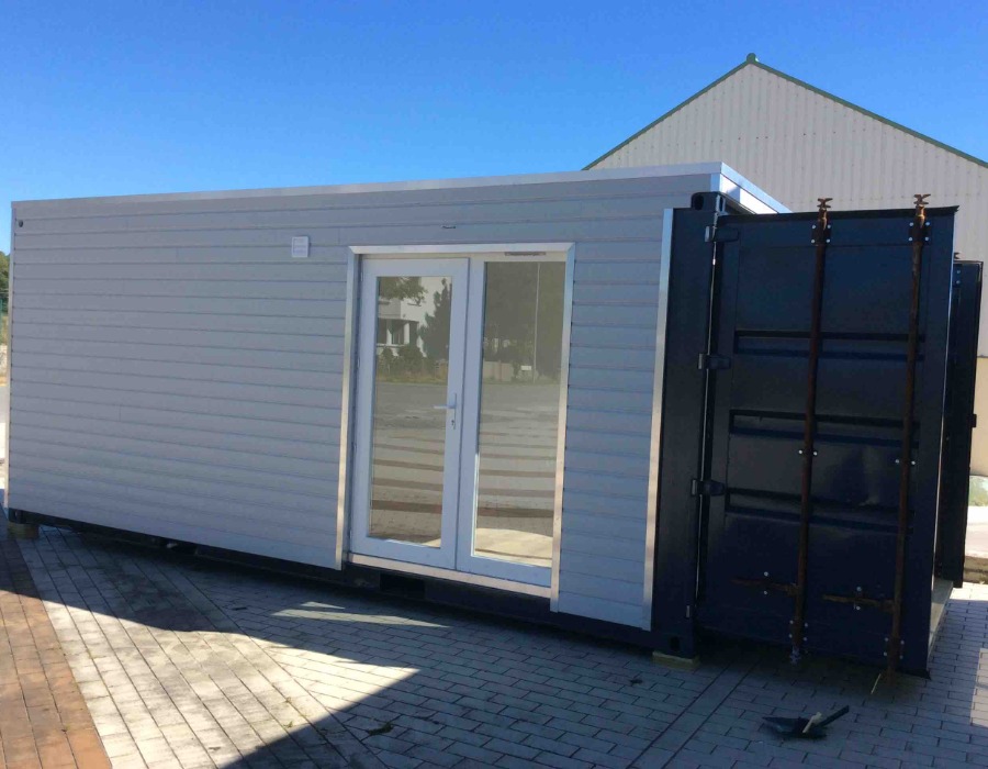 Maison container blanc modulable
