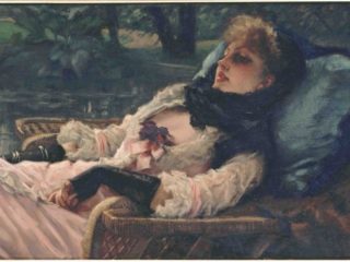 Tableau de Tissot, la rêveuse