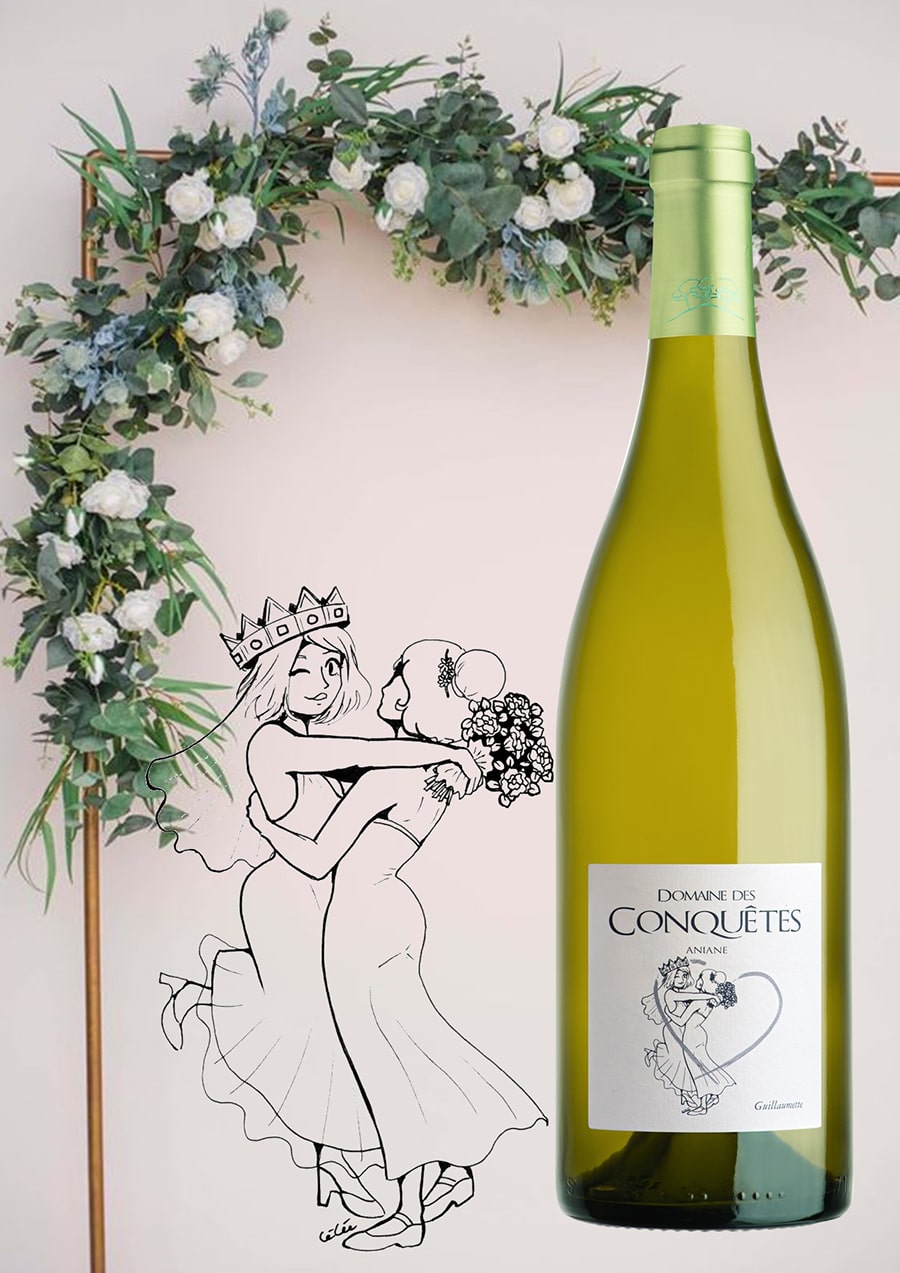 bouteille de vin spécial mariage