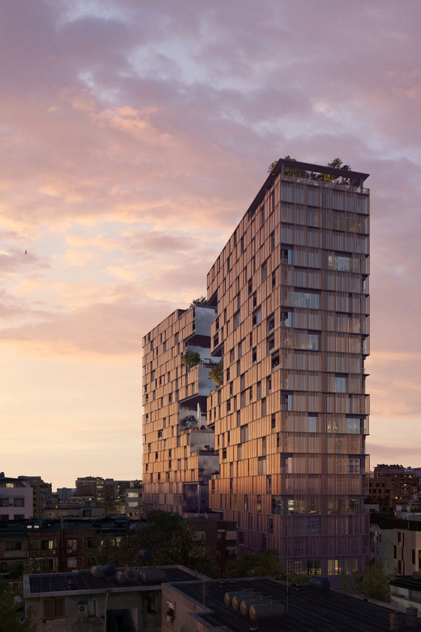 Ndarja, le nouveau bâtiment de Tirana : entre modernité et nature