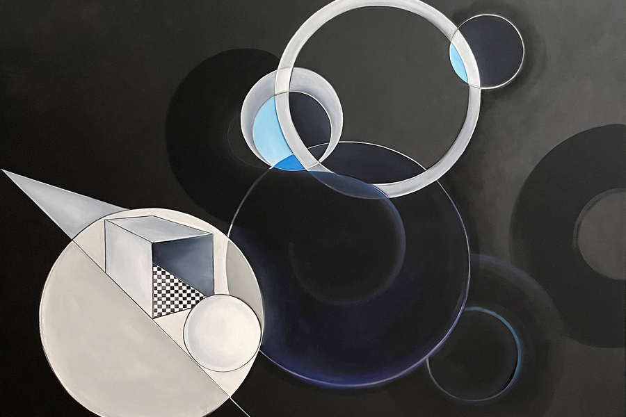 Une artiste plasticienne en équilibre sur un fil