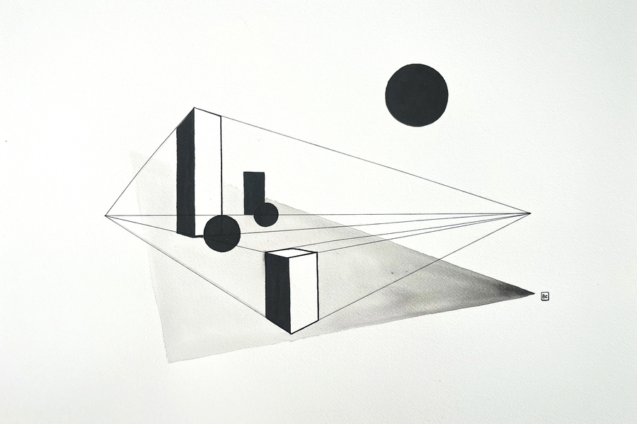 Une artiste plasticienne en équilibre sur un fil