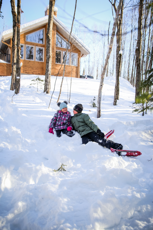 Des chalets près de Mont-Tremblant, en pleine nature