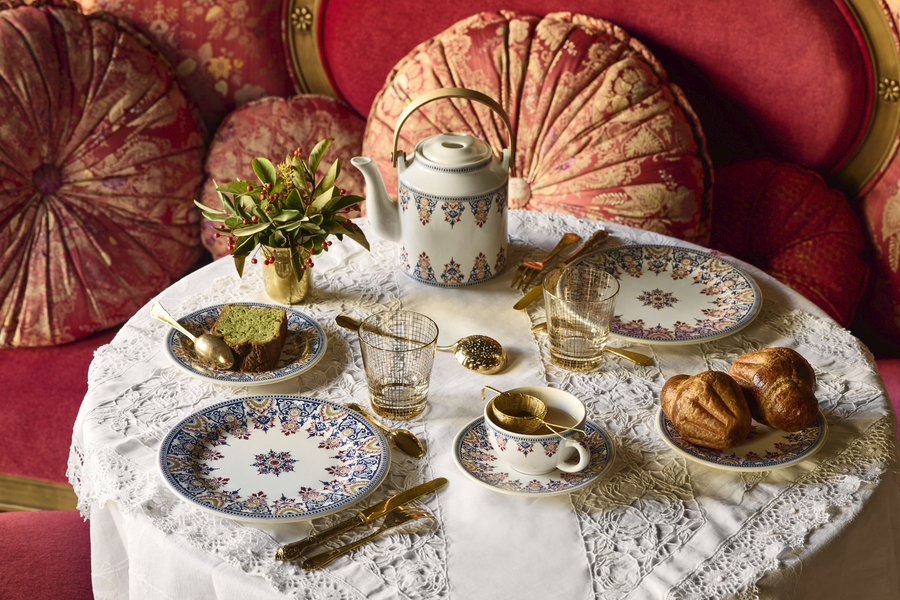 Faïence Gien 2026 : collections Rouen Or et Filet Bordeaux