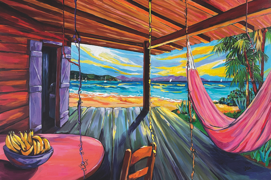 Une artiste peintre caribéenne qui raconte des histoires