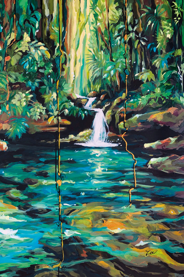 Une artiste peintre caribéenne qui raconte des histoires
