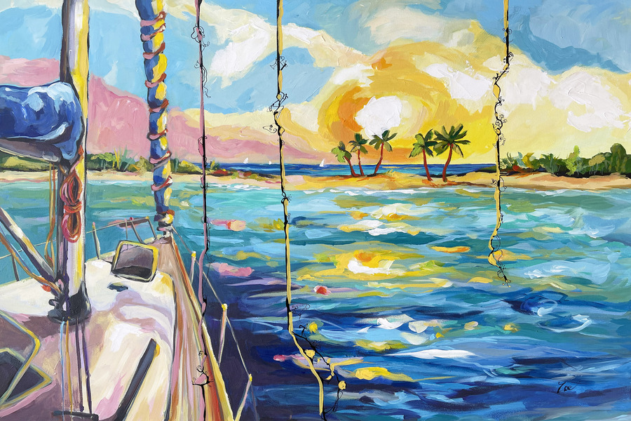 Une artiste peintre caribéenne qui raconte des histoires