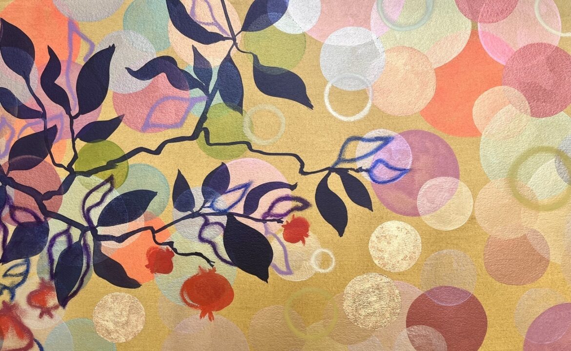 Peinture contemporaine colorée et lumineuse