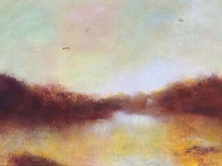 La peinture abstraite inspirée par la nature guide le travail d’Agnès Perruchon.